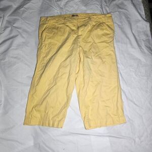 Vintage y2k faded glory yellow capri plus size pants